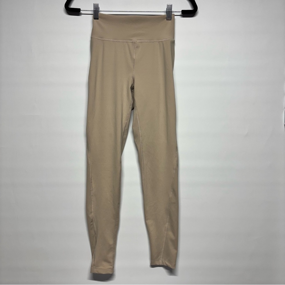 ✨ Adidas AEROREADY High Rise Leggings Beige Size S - Picture 4 of 13